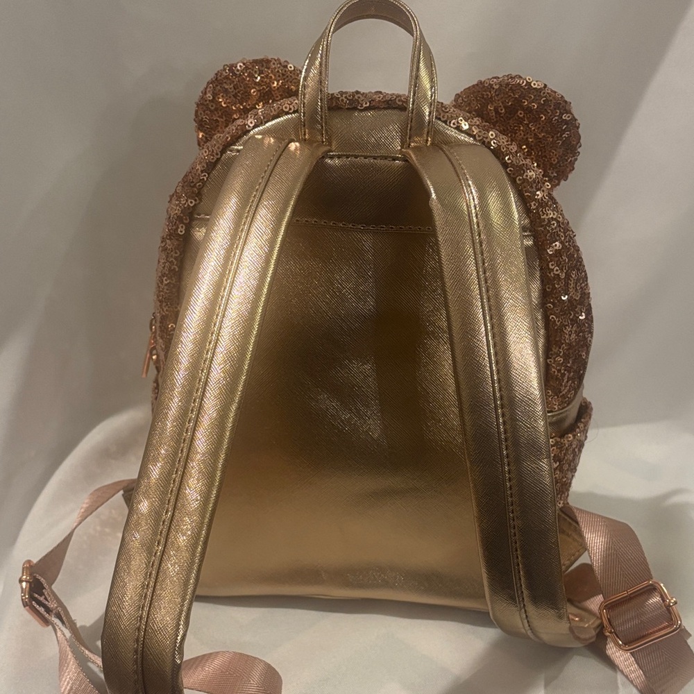 Disney Sparkling Gold Sequin Backpack - Picture 3 of 4